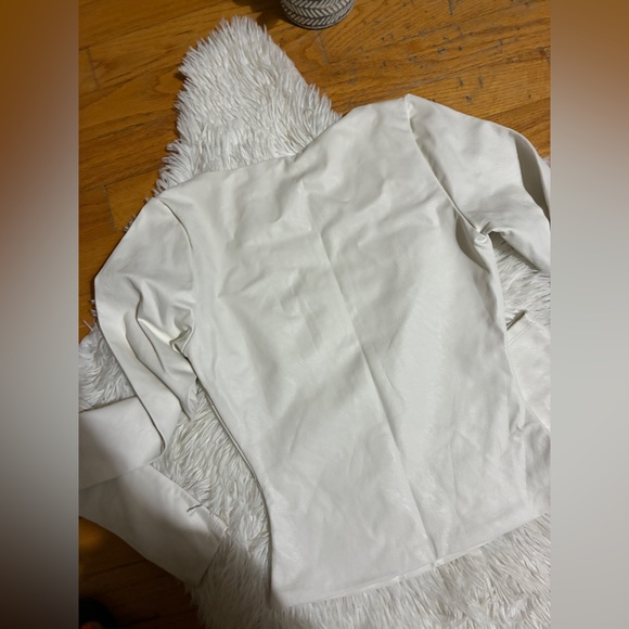 Naked Wardrobe White Faux Leather Top 🤍 - Picture 4 of 10